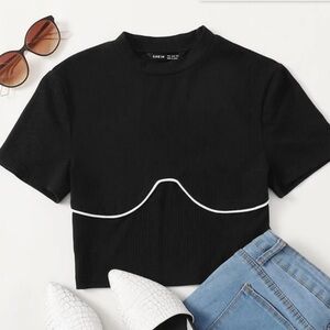 SHEIN Ribbed Crop Top